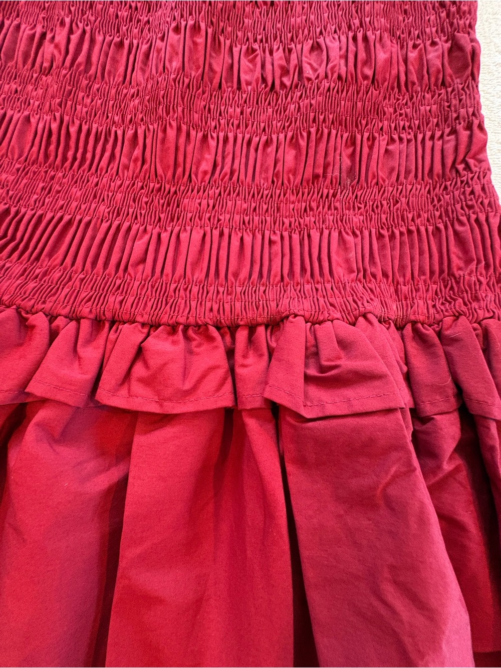 Pepper Mayo Garden Kisses Burgundy Sheer Ruffle Dress Size 6 Rush Cocktail - Picture 6 of 12